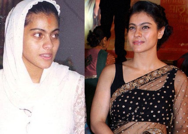 KAJOL WITH OR WITHOUT MAKEUP