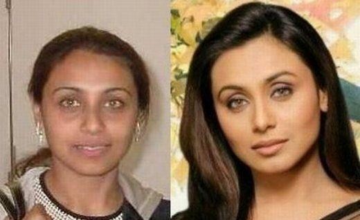 RANI MUKHERJEE WITH OR WITHOUT MAKEUP