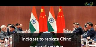 India set to replace China as growth engine