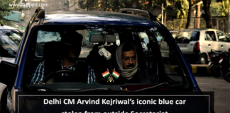 Delhi CM Arvind Kejriwal’s iconic blue car stolen from outside Secretariat