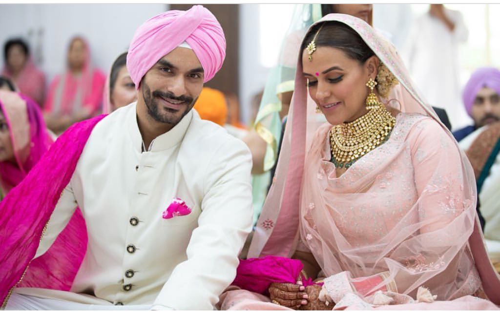 Neha Dhupia leaves the Bollywood surprised by her secret-knot-tying with beau Angad Bedi