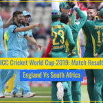 England Vs South Africa match result