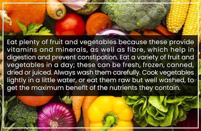 Fruit and vegetables in pregnancy