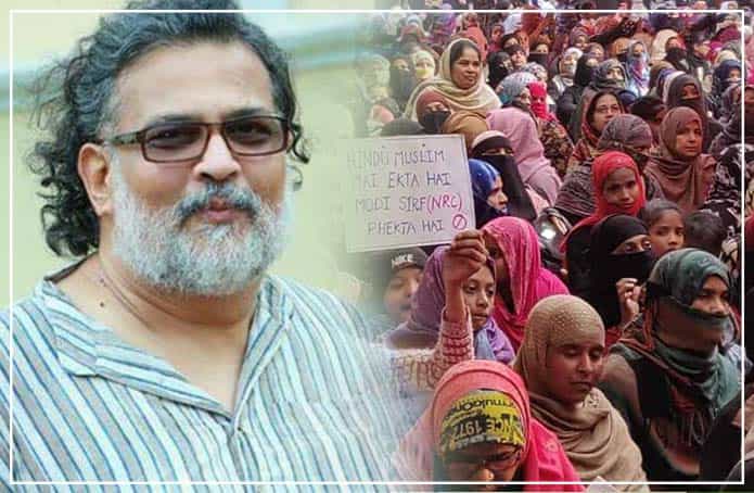 tushar gandhi joins women protestors