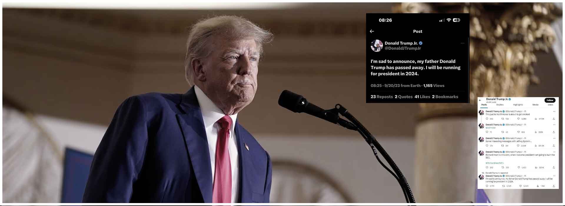 Unraveling the Hacked Twitter Saga: False Claims of Donald Trump's Death by Former President's Son