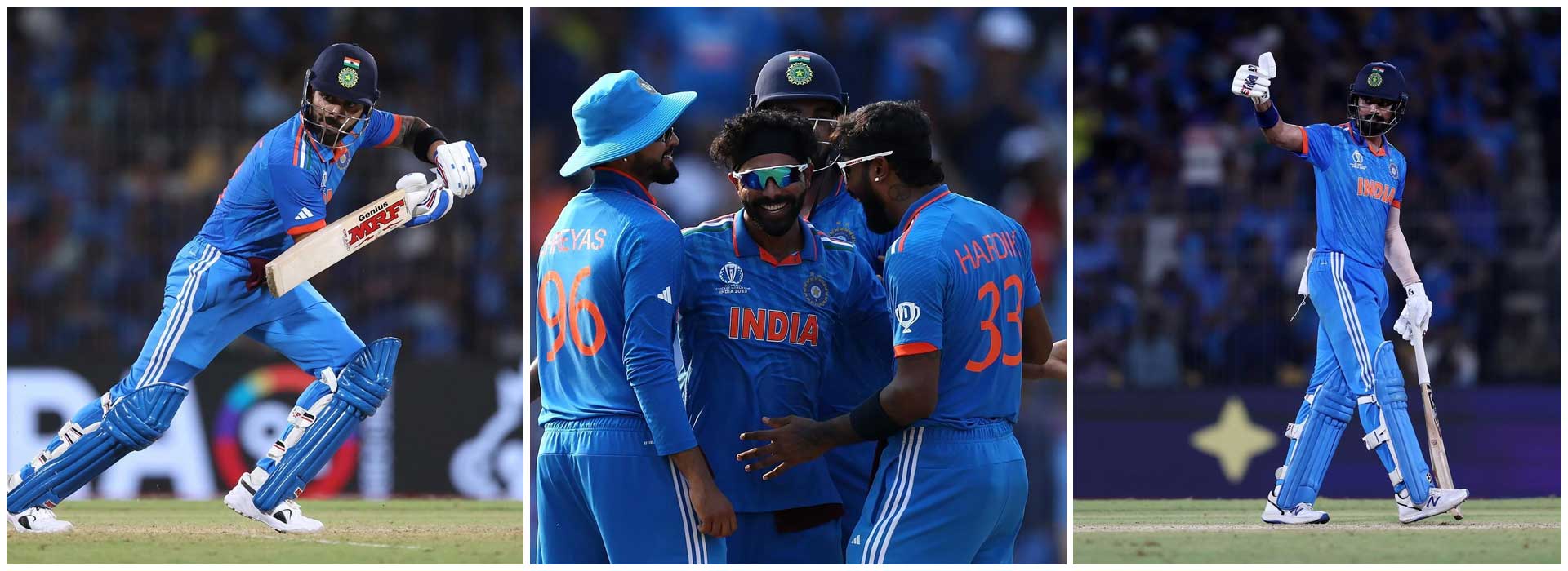 IND vs. AUS World Cup 2023: Kohli and KL Rahul Lead India to a Six-Wicket Victory