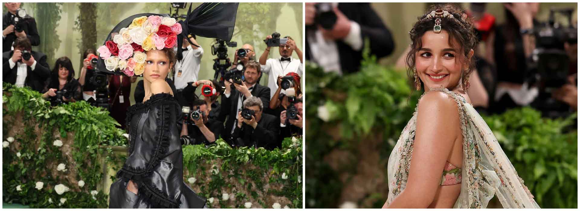 Alia Bhatt Embraces Saree Elegance, Zendaya Steals Show with Two Outfits at 2024 MET Gala