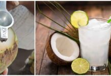 Coconut Water with lemon