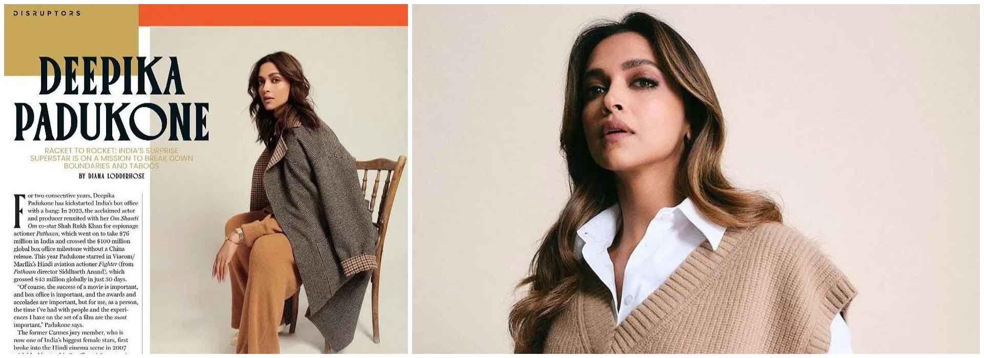 Deepika Padukone Breaks New Ground as First Indian to Enter Deadline's Global Disruptors 2024