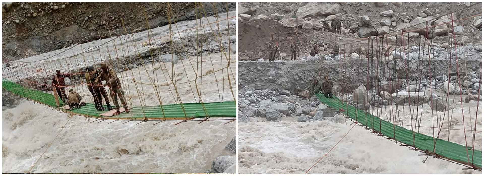Army Constructs Suspension Bridge in 48 Hours Amidst Heavy Rainfall in North Sikkim